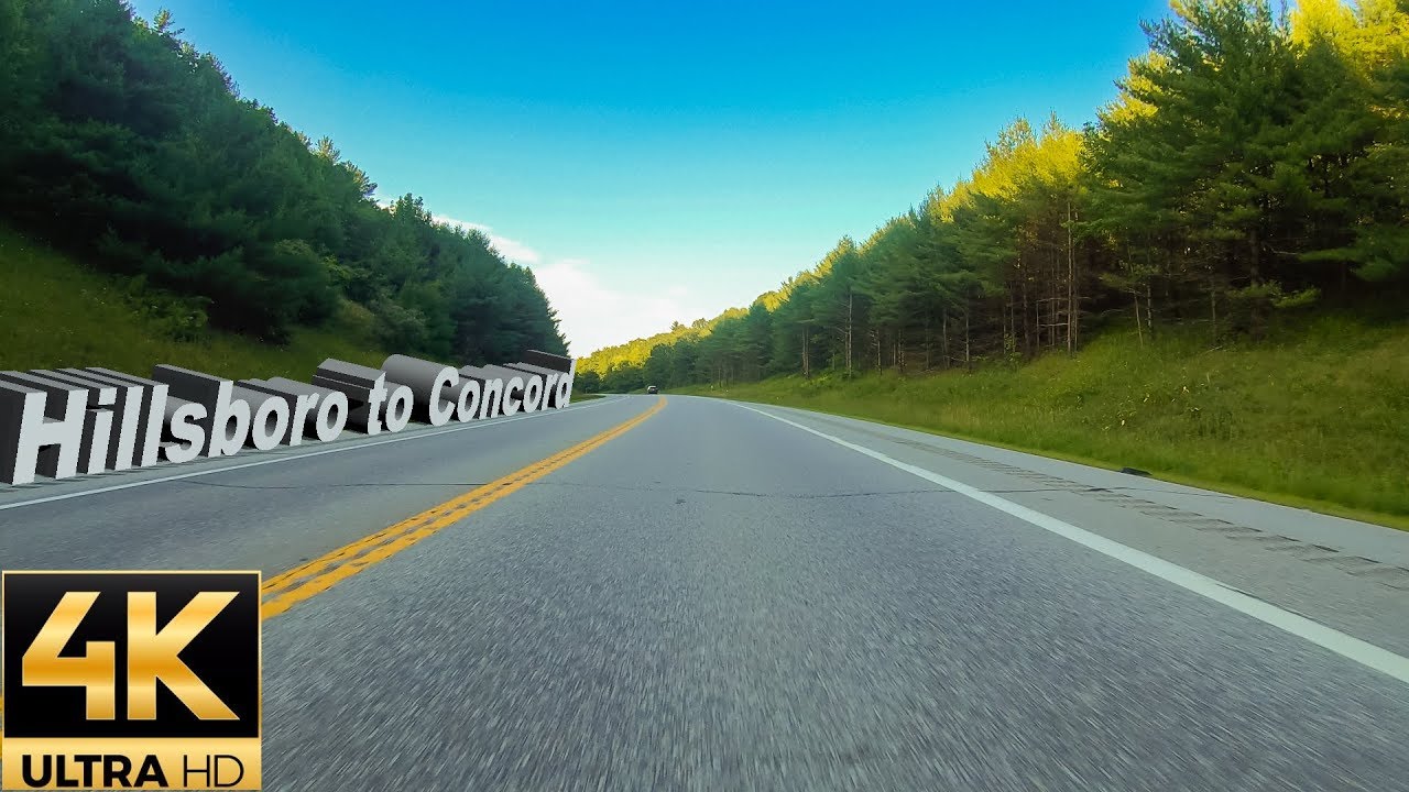 Hillsboro to Concord via route 202, New Hampshire, USA