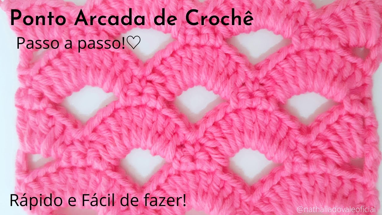 🎯 PONTO ARCADA DE CROCHÊ Rápido e Fácil de fazer - Passo a passo!♡