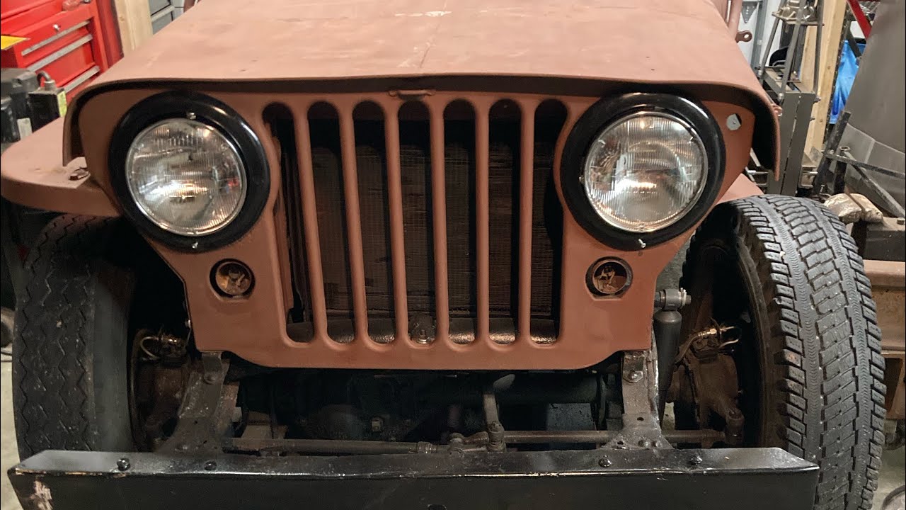How to install headlights in a Jeep CJ2A