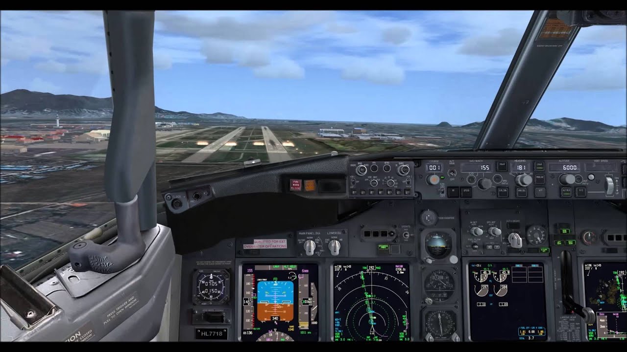Korean air 716 Gimhae circling approach rwy 18R,fsx,pmdg 737ngx