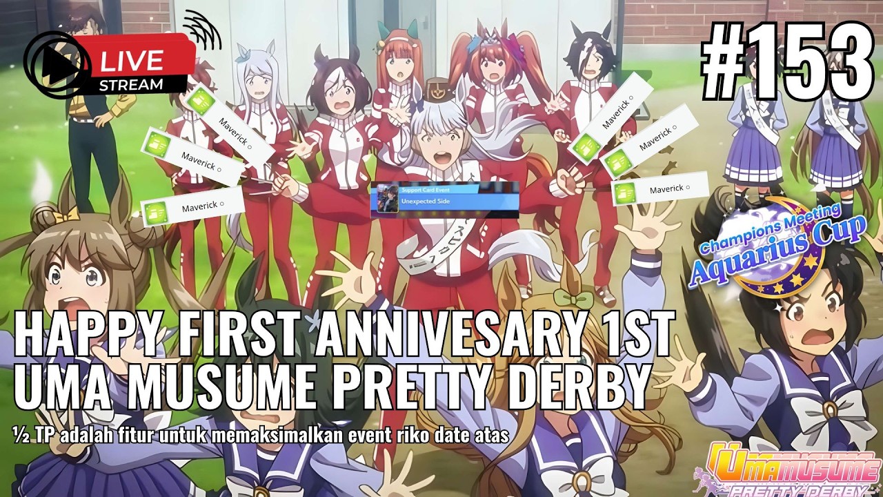 🔴 [LIVE] 1ST ANNIV UMA MUSUME GLOBAL !! 1/2 TP CONSUMPTION ITU RIKO ATAS | UMA MUSUME : PRETTY DERBY