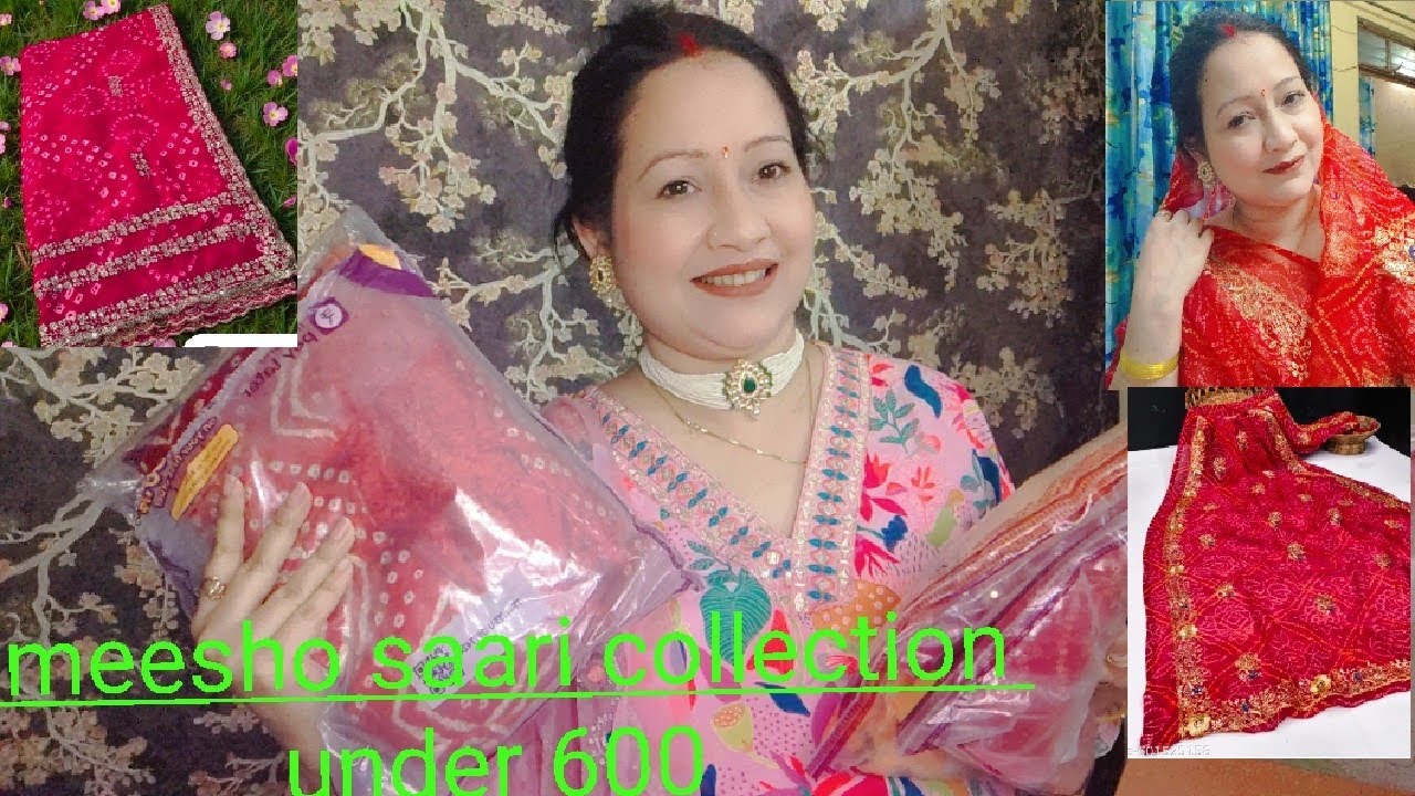 Meesho saari collection Haul/budget friendly saari/party wear saree/bandhni Sari/latest collection