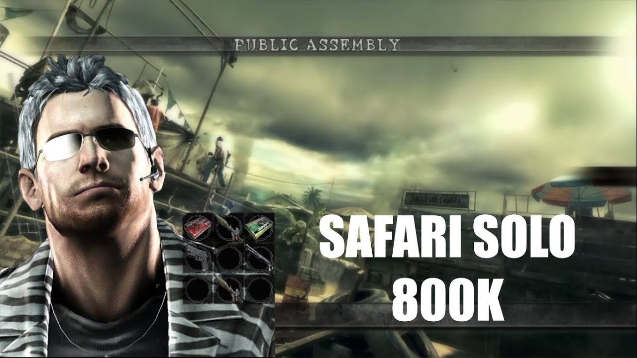 Resident Evil 5 PS4 Mercenaries United | Public Assembly Solo 800k Chris Safari [60fps HD]
