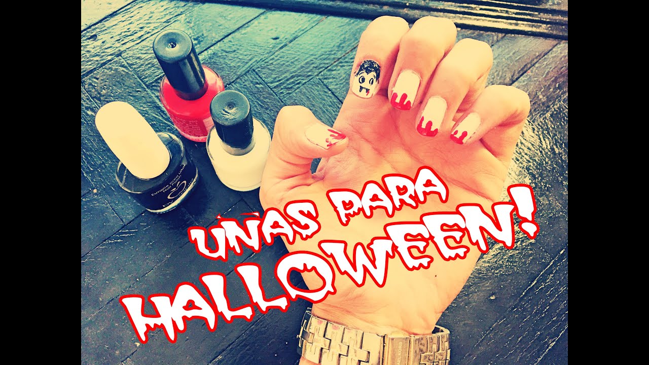 U&ntilde;as para Halloween! / Halloween nails! F&Aacute;CIL
