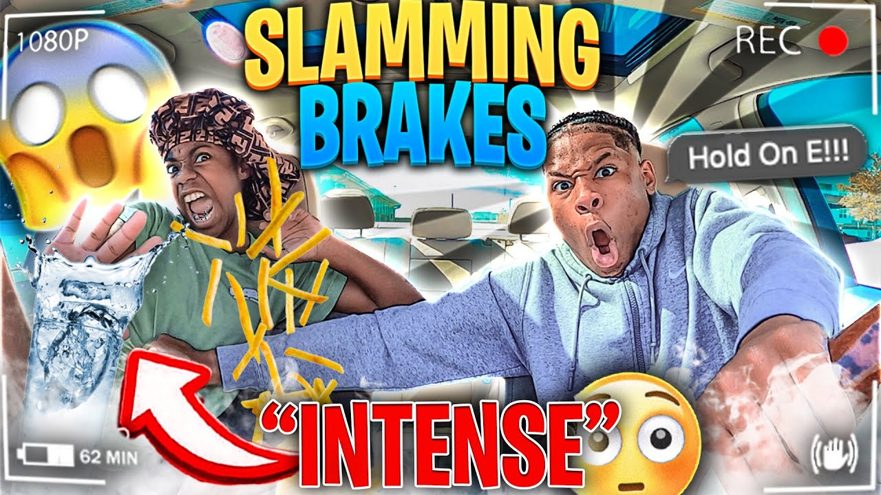 SLAMMING THE BRAKES PRANK ON GIRLFRIEND!!!
