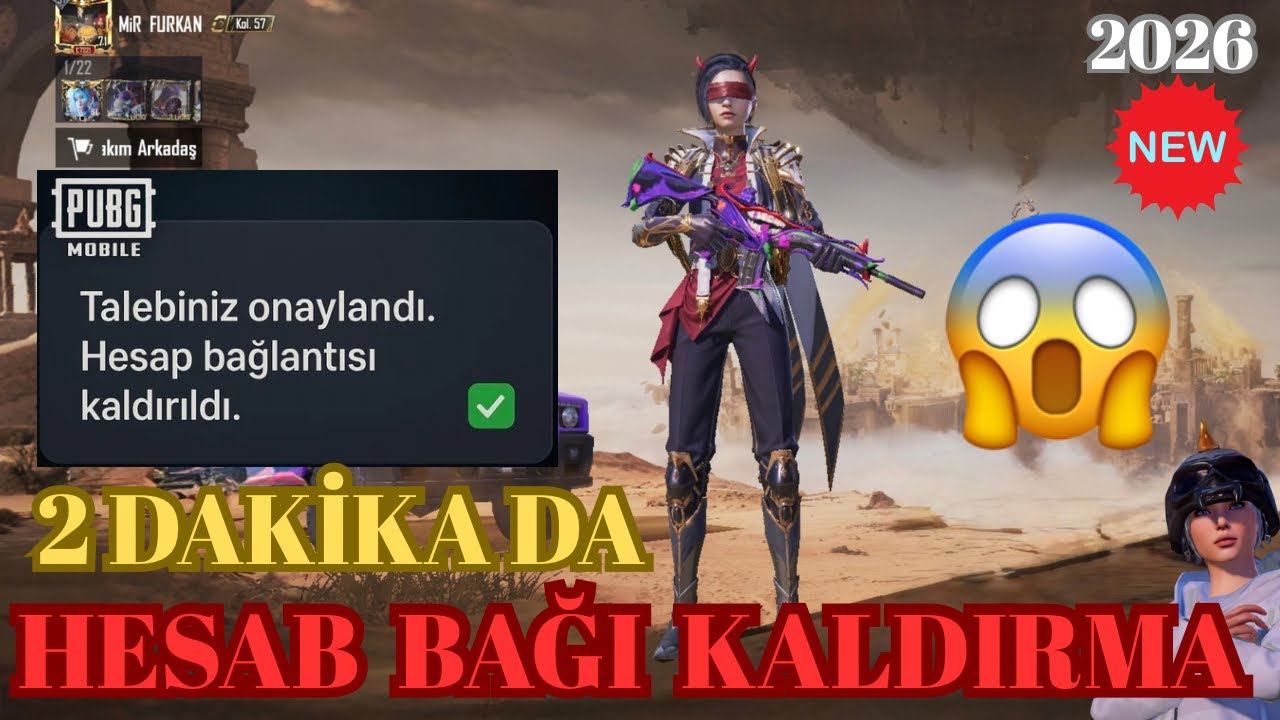 HESAP BAĞI KALDIRMA %100 ✅  PUBG MOBİLE HESAP BAĞI SİLME (%100) ÇÖZÜM 2026