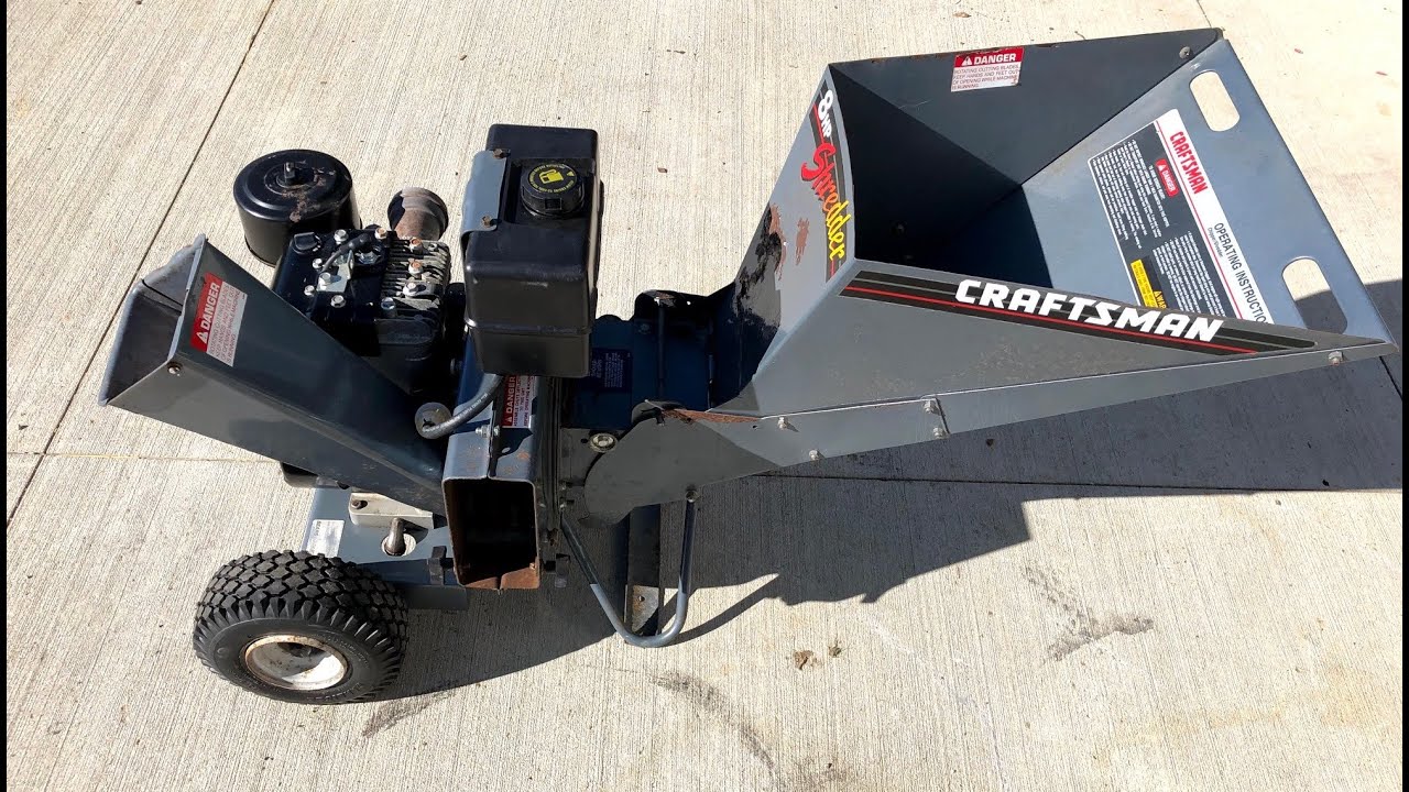 First start in years.  Old Craftsman 8 horsepower Briggs and Stratton wood chipper shredder