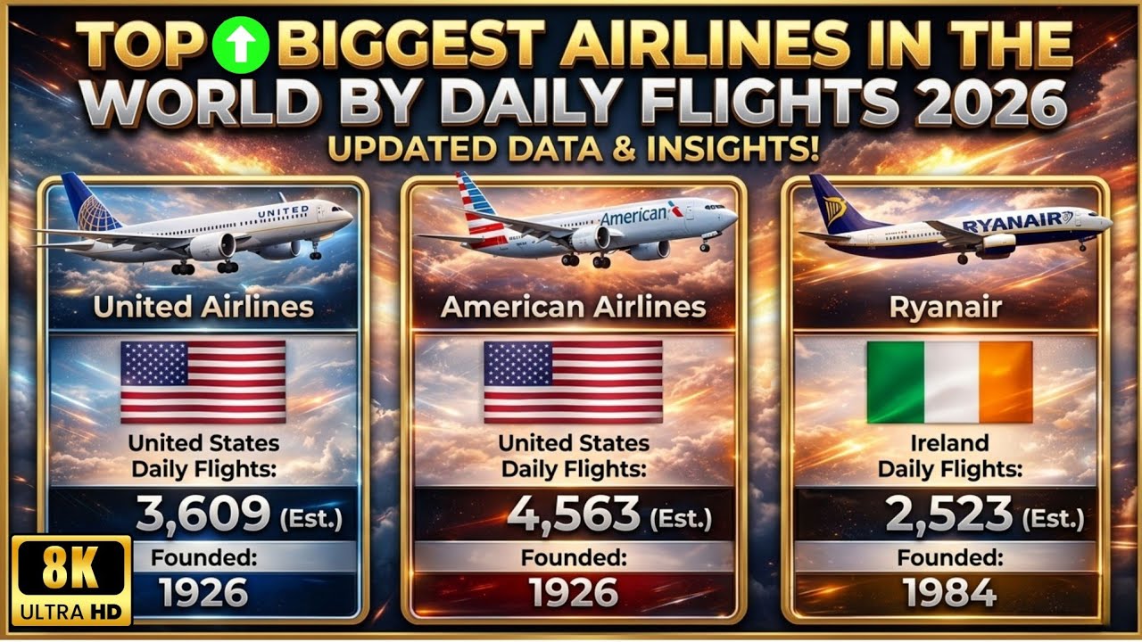 Top 50 Biggest Airlines in the World by Daily Flights 2026