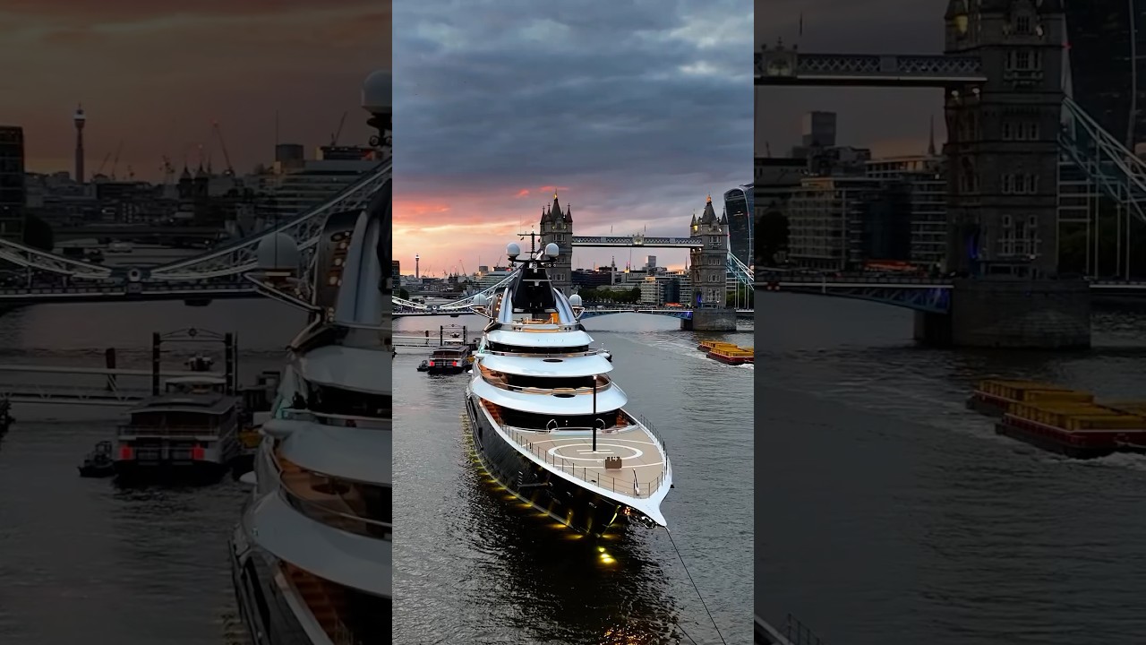 😳Superyacht in London🇬🇧