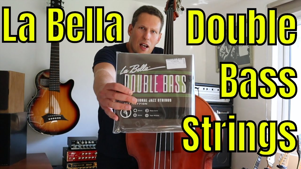 La Bella Black Nylon Tape Wound Jazz Double Bass Strings 7710N Demo & Comparison