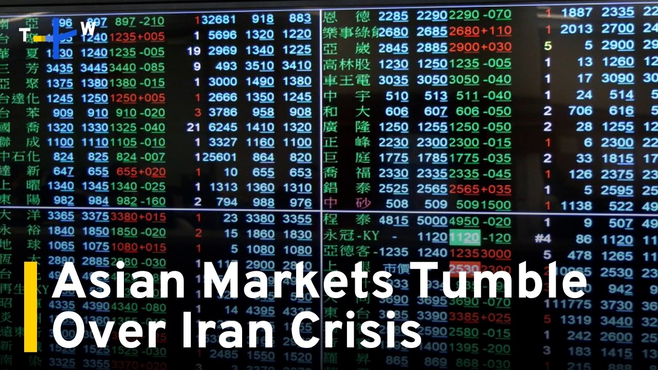 Asian Markets Fall on Oil Supply Fears After Iran Strikes｜TaiwanPlus News