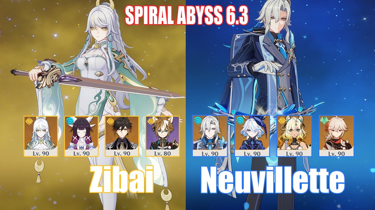 C0 Zibai & C1 Neuvillette | Spiral Abyss 6.3 | Genshin Impact
