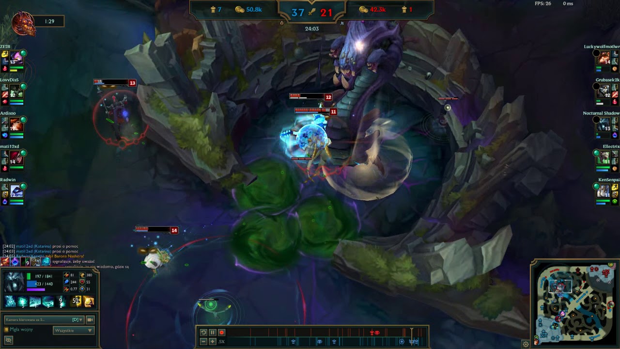 Radwin | Support xerath steals the baron with Arcane Comet!