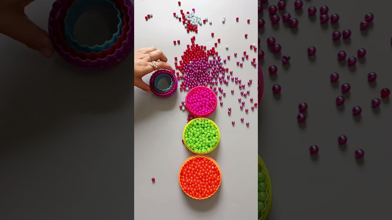 ⭕📊 Watch the Beads Reverse Into a Perfect Circle #vlogmary  #asmr #beads