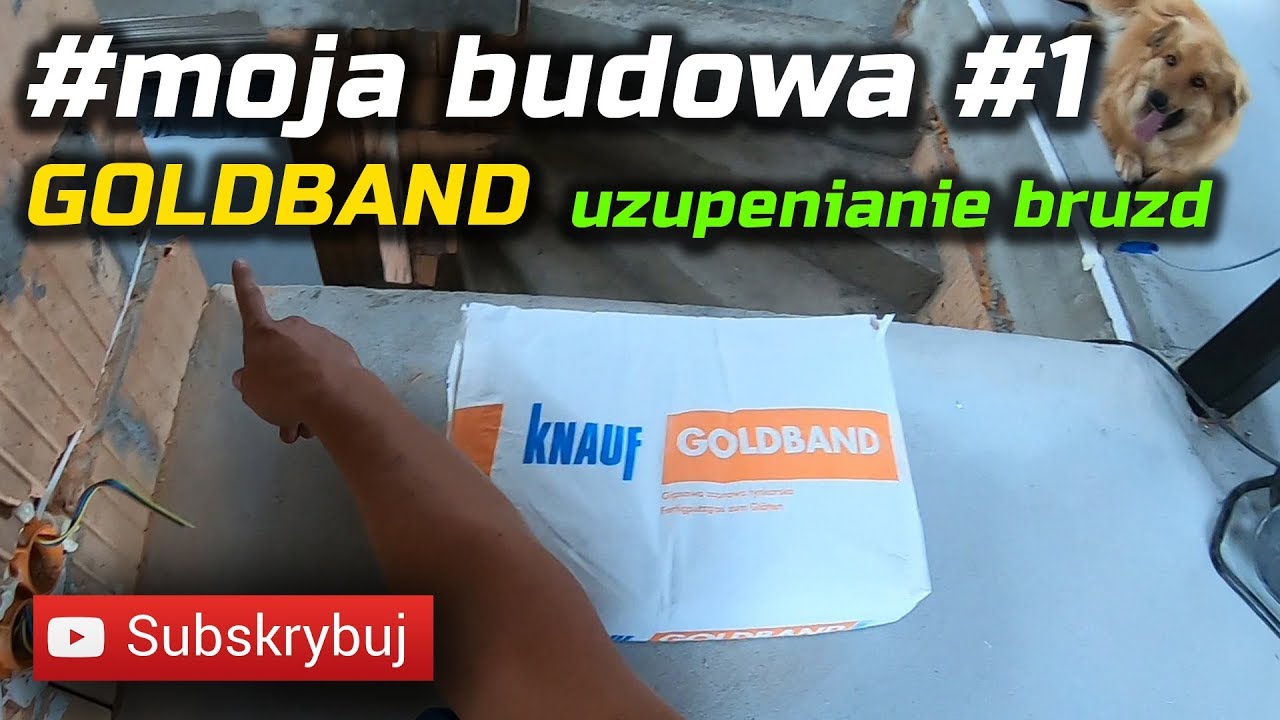 #mojabudowa #1 uzupełnianie bruzd Goldbandem