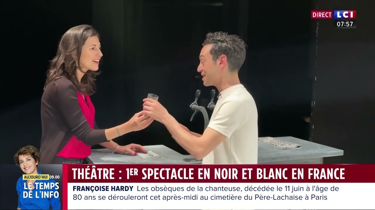 SMILE, LA PREMIÈRE PIÈCE DE THÉÂTRE EN NOIR ET BLANC, DANS LA MATINALE DE LCI