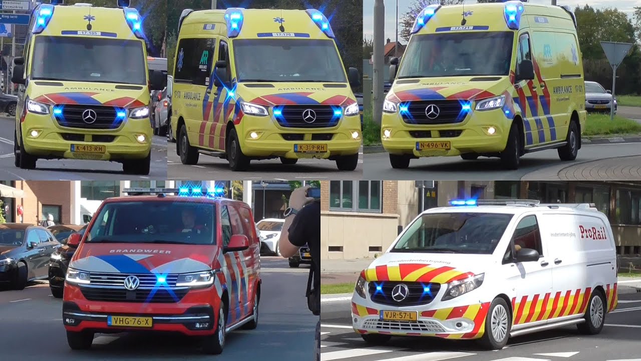 Politie, Brandweer, Ambulance & ProRail met spoed door regio Rotterdam-Rijnmond!