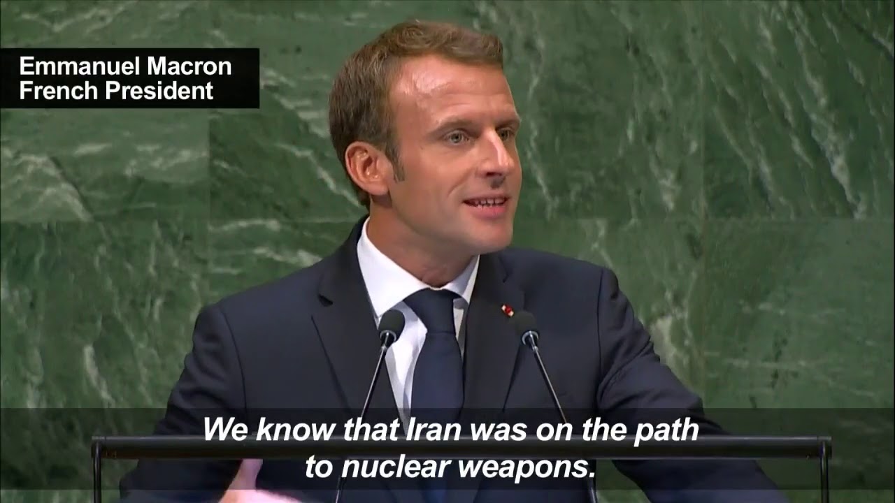 Macron Counters Trump's Iran Stance At The UN
