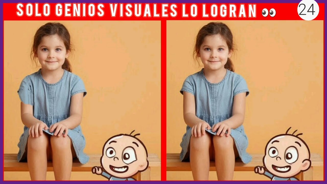 Solo personas inteligentes encuentran las 3 diferencias 🤯/101