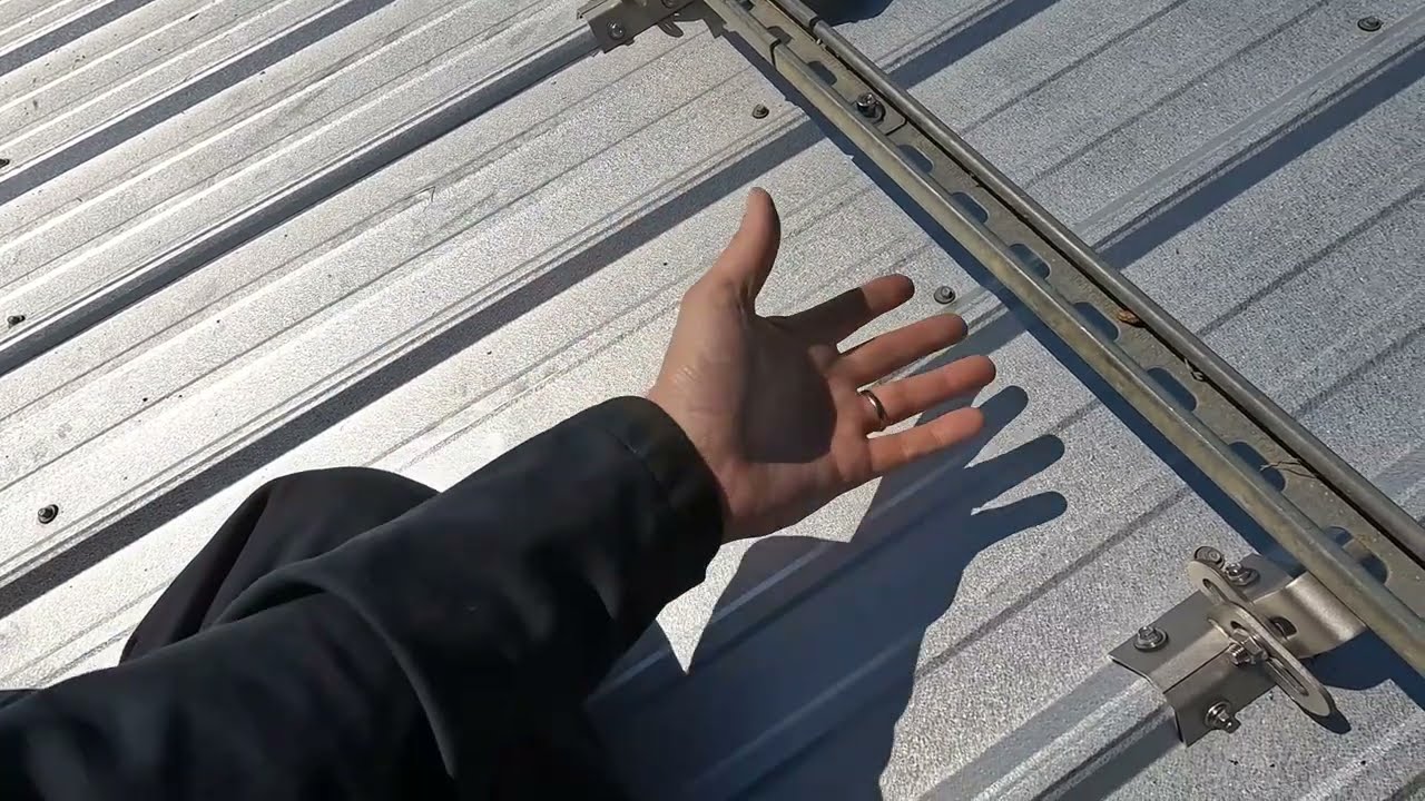 How to install Adjustable metal roof brackets and Unistrut rails for solar panels