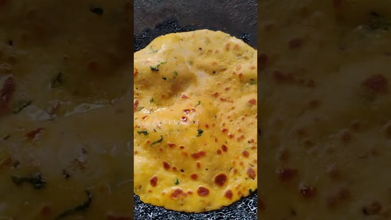 Moong dal roti  aloo fry   very tasty 😋 food moong dal roti recipe 