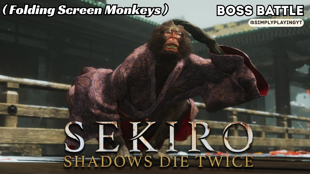 Folding Screen Monkeys : Sekiro Shadows Die Twice [ Boss Battle Gameplay ]