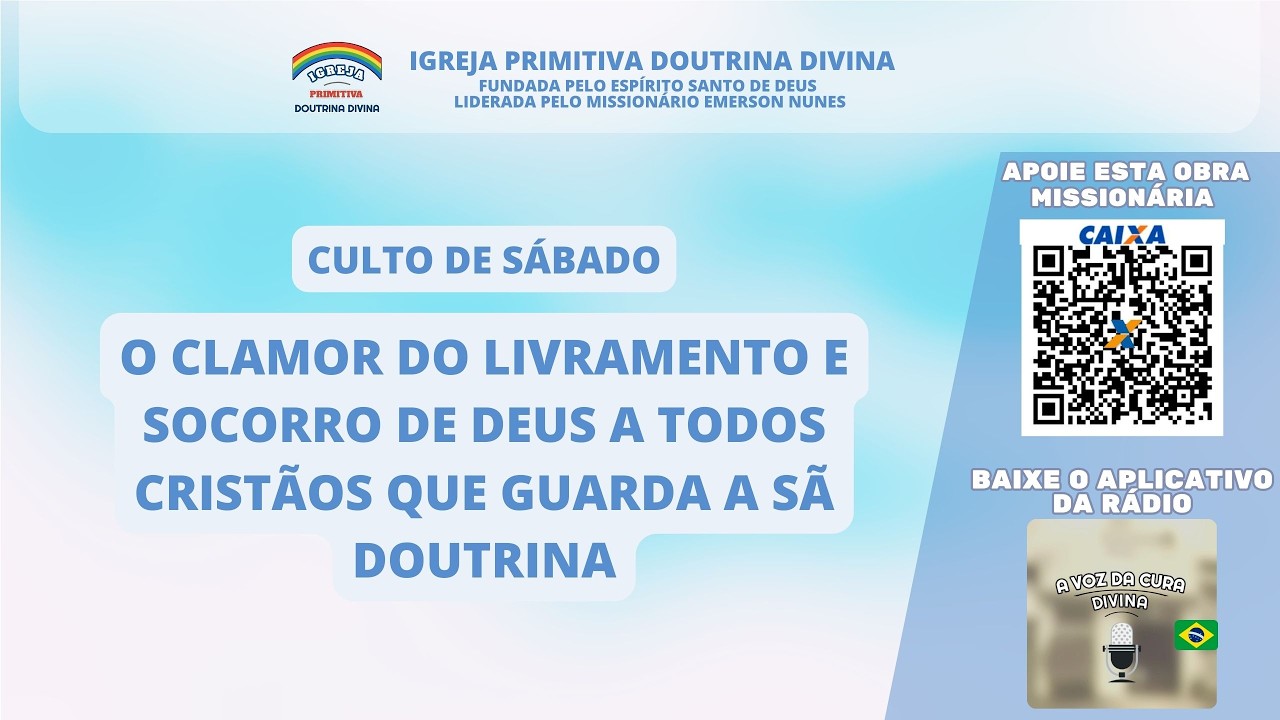 Culto de Sábado consagração de manhã - Sede Internacional templo da glória divina  14-03 -2026