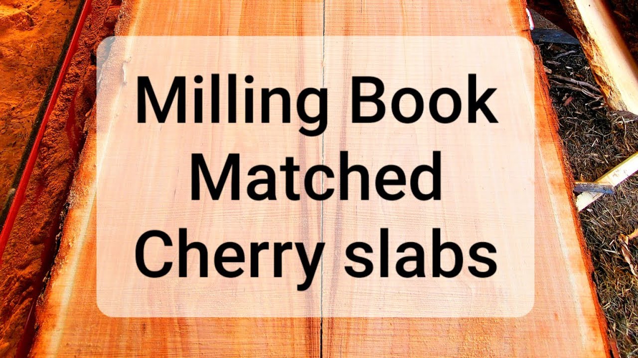 Milling Book Matched Cherry slabs on the Wood-mizer Lt-40