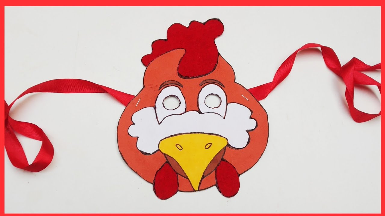 Cock mask | मुर्गा का मुखौटा | মোরগ মুখোশ | Hen mask craft