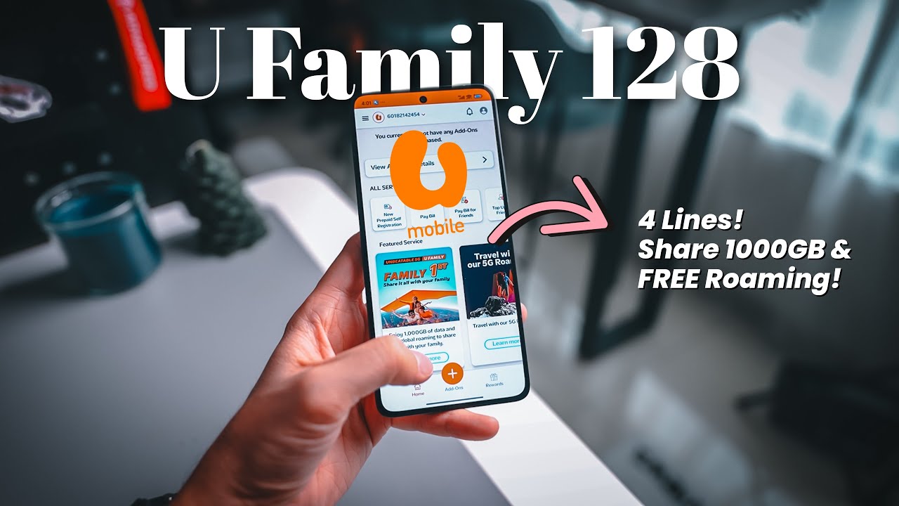 U Family 128: MOST Affordable Family Plan? | 4 Lines, Share 1000GB, Share FREE Global Roaming, etc!
