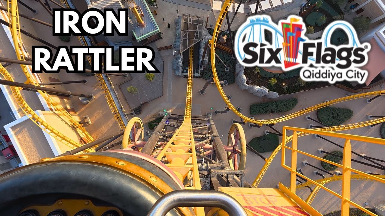 Iron Rattler 4K On Ride POV - Six Flags Qiddiya City - World's TALLEST Tilt Coaster!