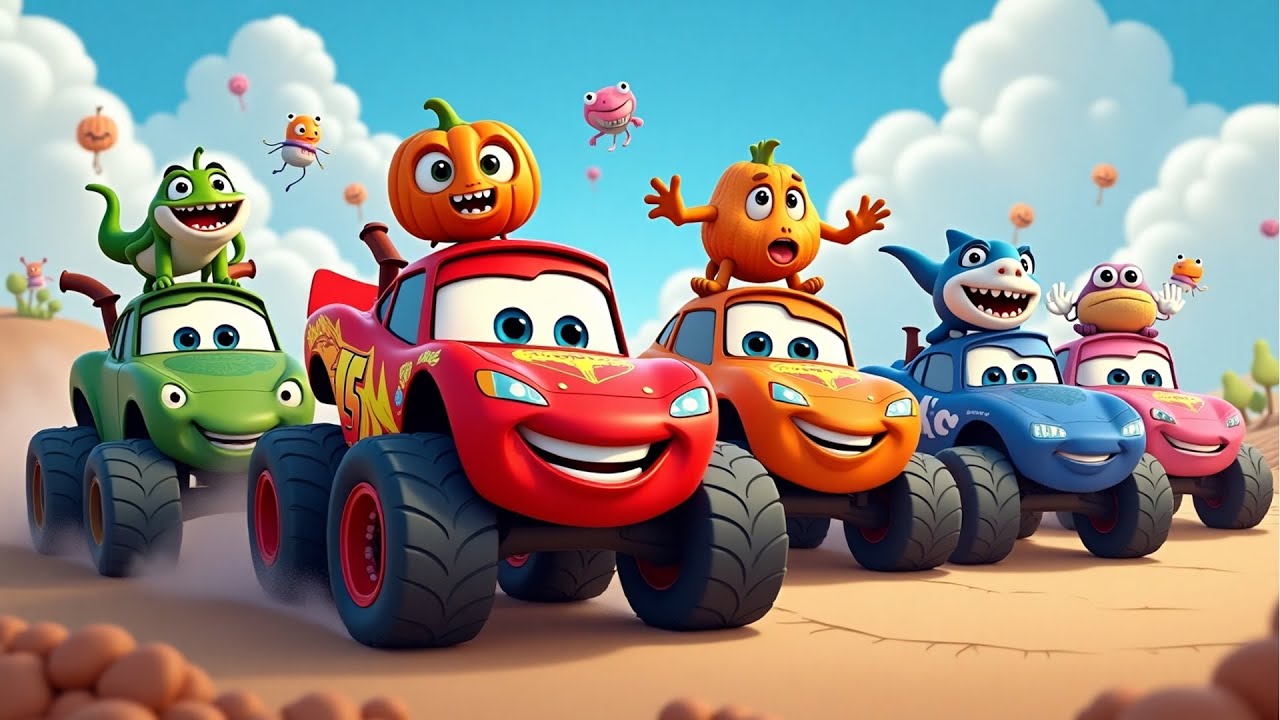 Big & Small MCQUEEN,JCB TRUCK,TRACTOR, TANK TRUCK, TANK Cars Climb to Highest Level 2025