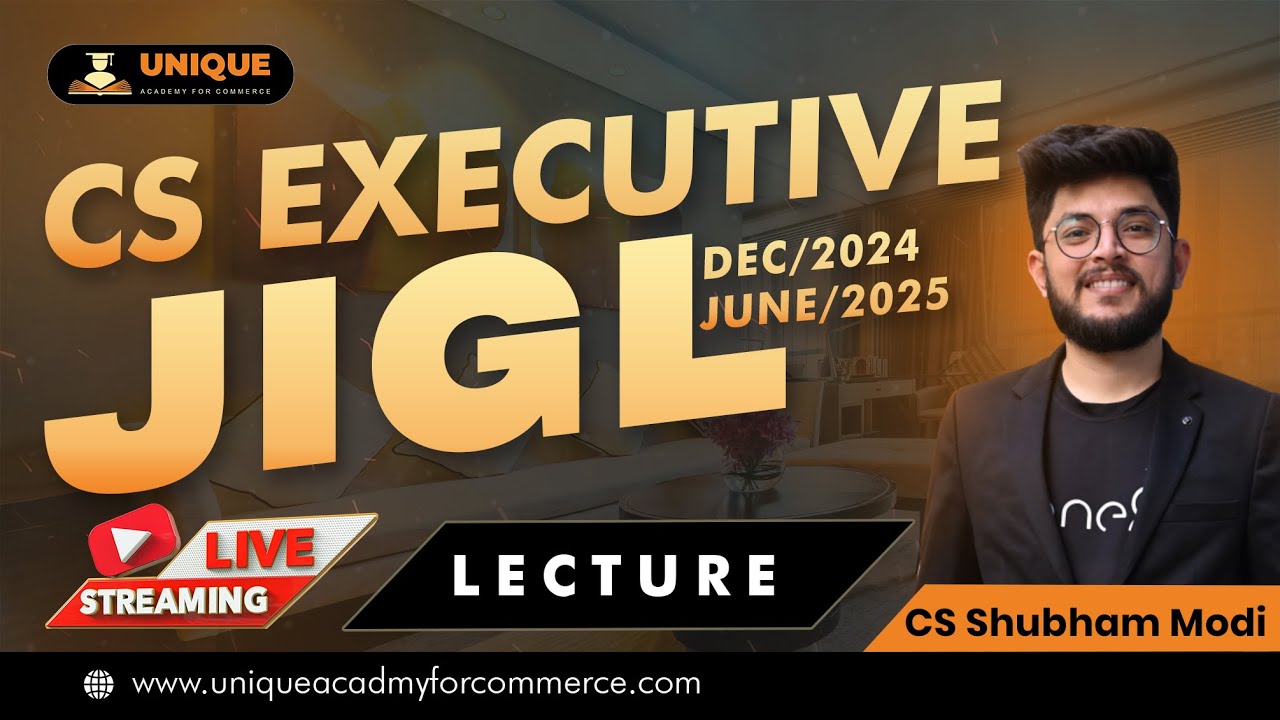 JIGL CH 10 Limitation Act Lec 1  | New Syllabus CS Executive | CS Shubham Modi
