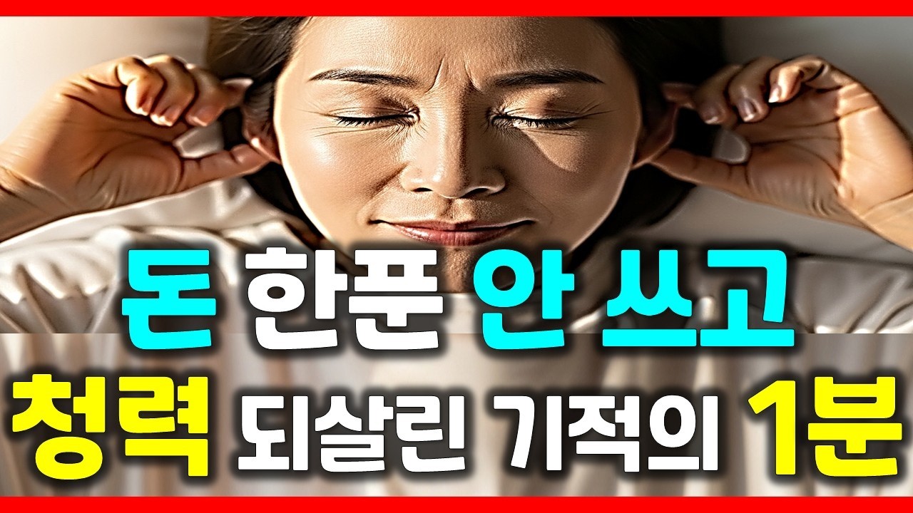 귀에서 삐 소리 날 때 '여기' 1분만 비비세요! 거짓말처럼 소리가 즉시 사라집니다