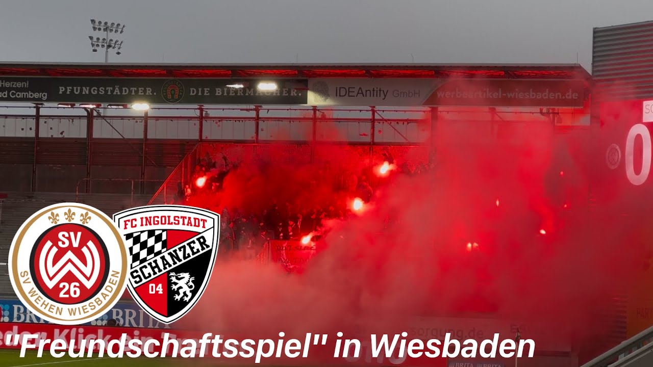 SV Wehen Wiesbaden vs. FC Ingolstadt 04 | Starke Pyroshow, Freundschafts-Intro & 7-Tore Spektakel