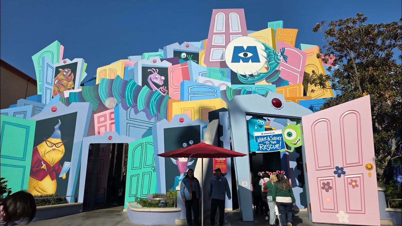 Riding Monsters Inc at Disney California Adventure Park