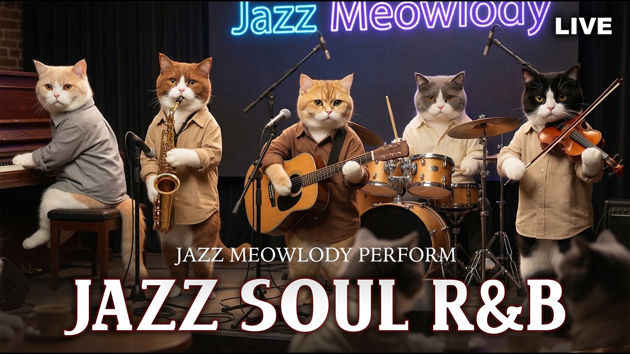 Smooth Jazz Soul R&B Instrumental 🎷 Calm Night Music for Sleep | Jazz Meowlody