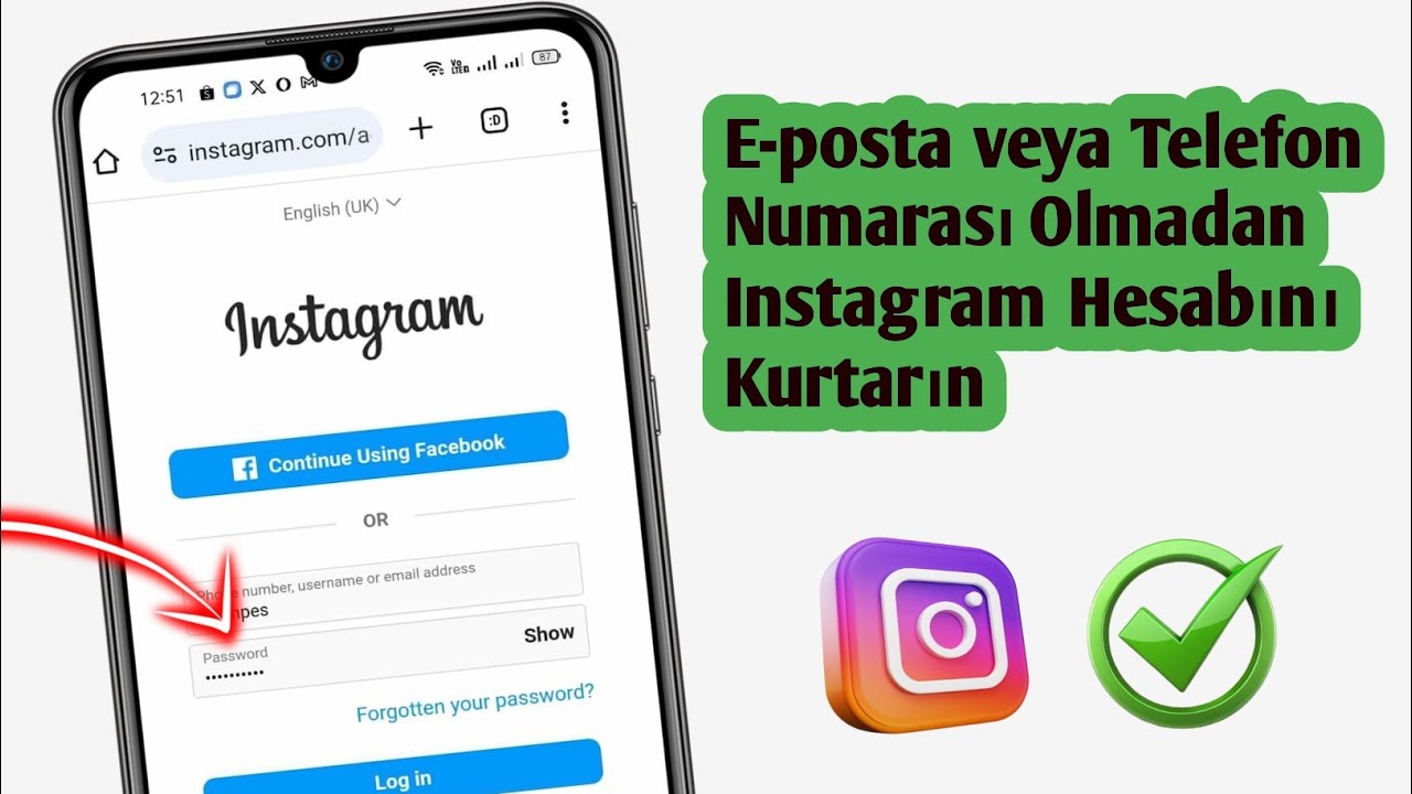 E-posta veya telefon numarası olmadan Instagram hesap şifresi nasıl kurtarılır (Kolay Yöntem)