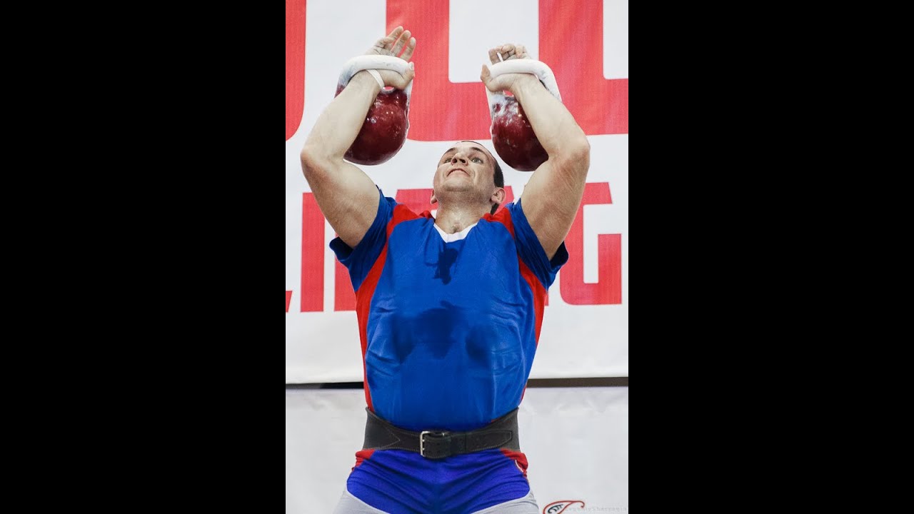 World Championship 2014 on Kettlebell sport Ivan Denisov 110 long cycle repetition