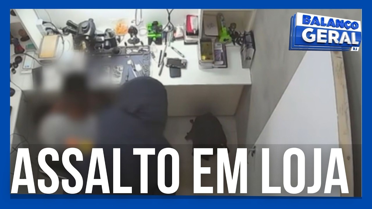 LADRÕES USARAM GRANADA PARA ROUBAR LOJA DE CELULARES
