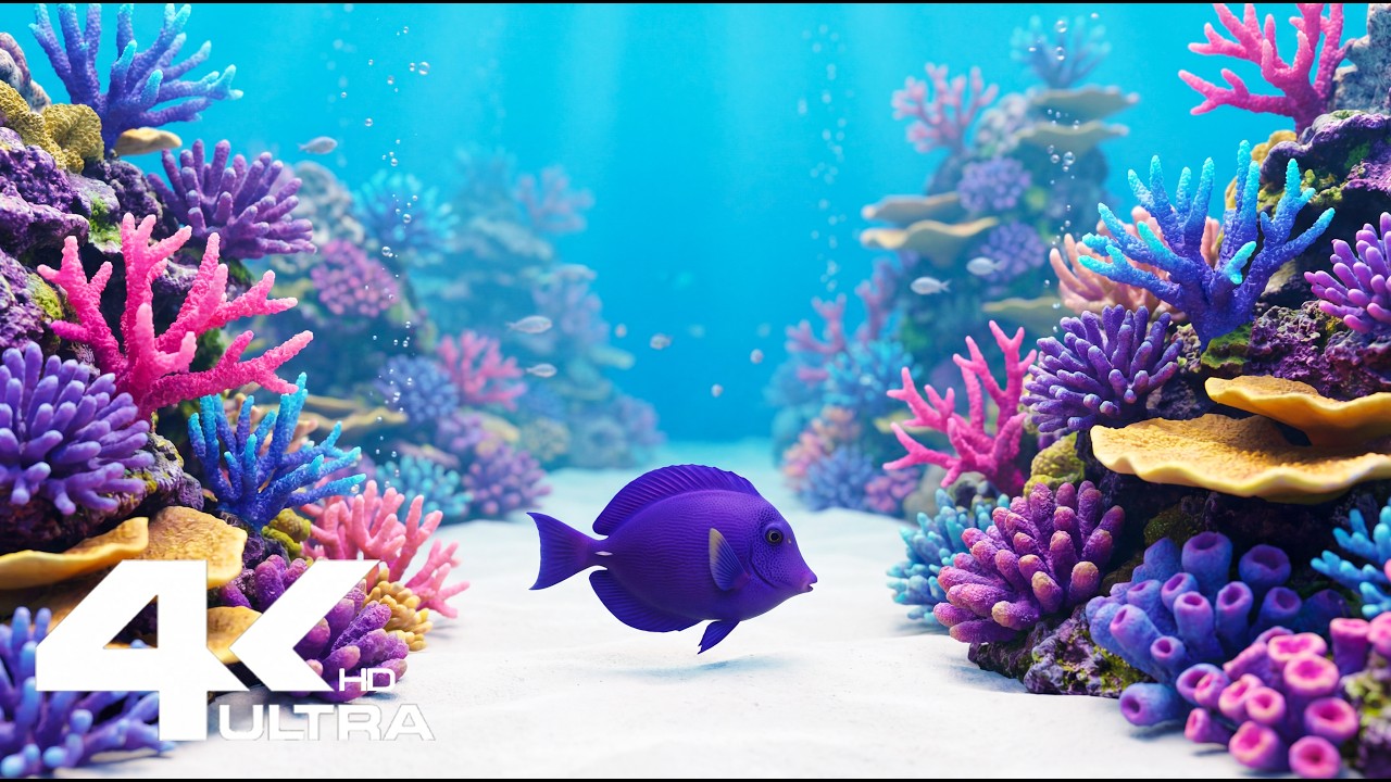 Tropical Reef Life 4K - See the Most Beautiful Fish and Corals | Relaxing Video