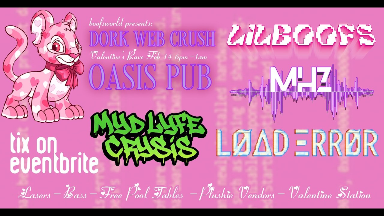 Boofsworld Hype: Dork Crush Feb 14th Show