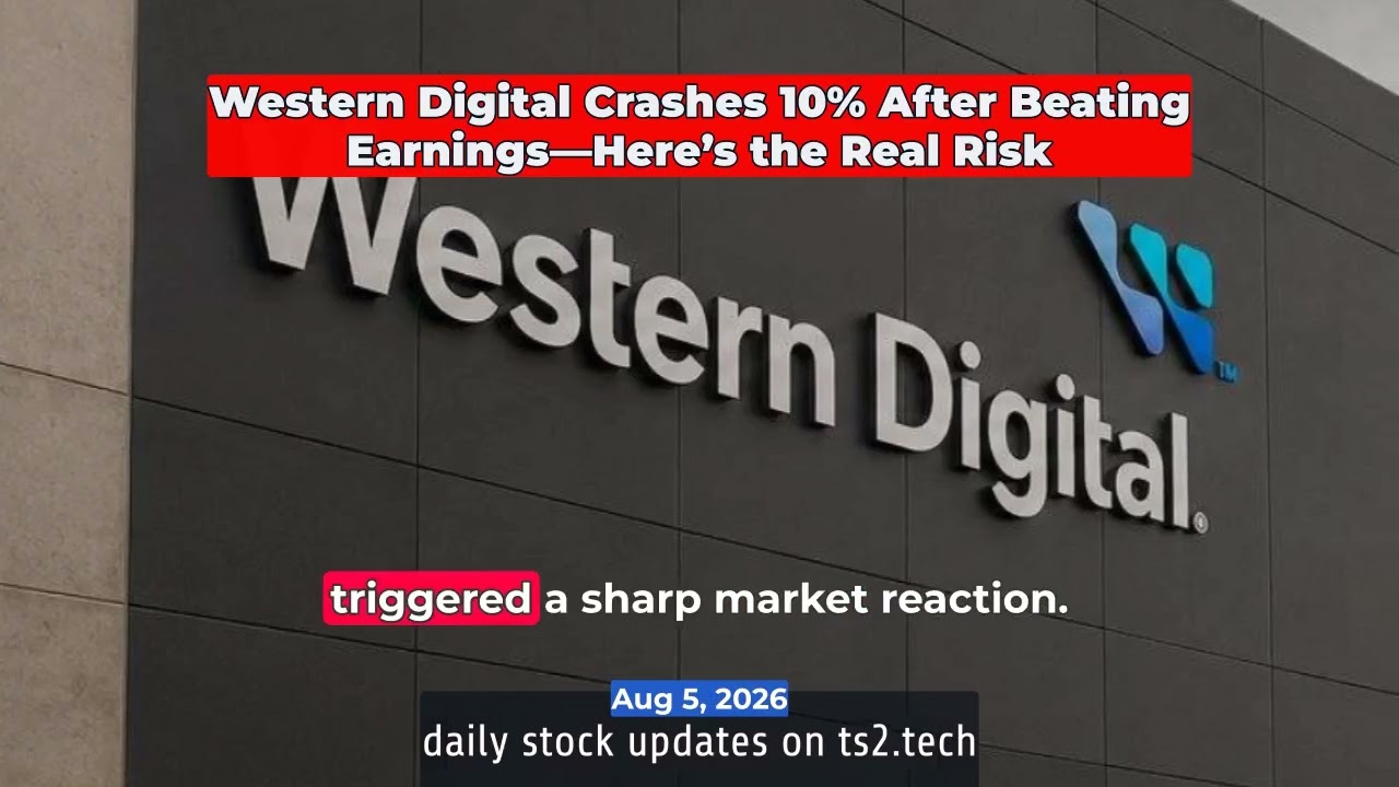 Акции Western Digital упали на 10% после отчета: в чем реальный риск #Отчетность #NASDAQWDC
