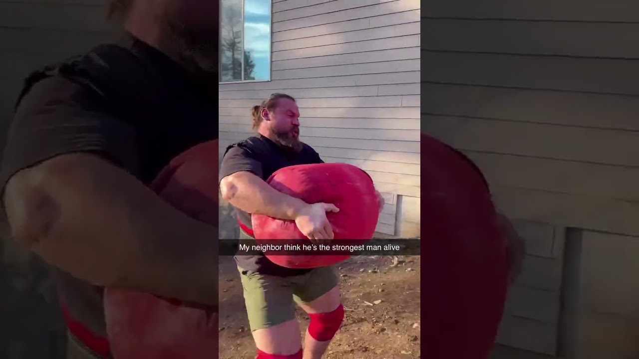 I ALMOST DIED CARRYING 350lb Sandbag up a hill 