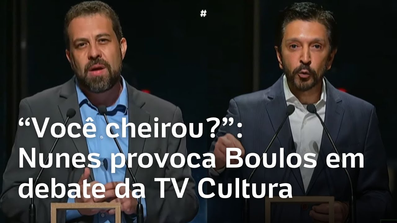 'Voc&ecirc; cheirou?', 'Assuma BOs': Nunes e Boulos discutem em debate da TV Cultura; veja v&iacute;deo