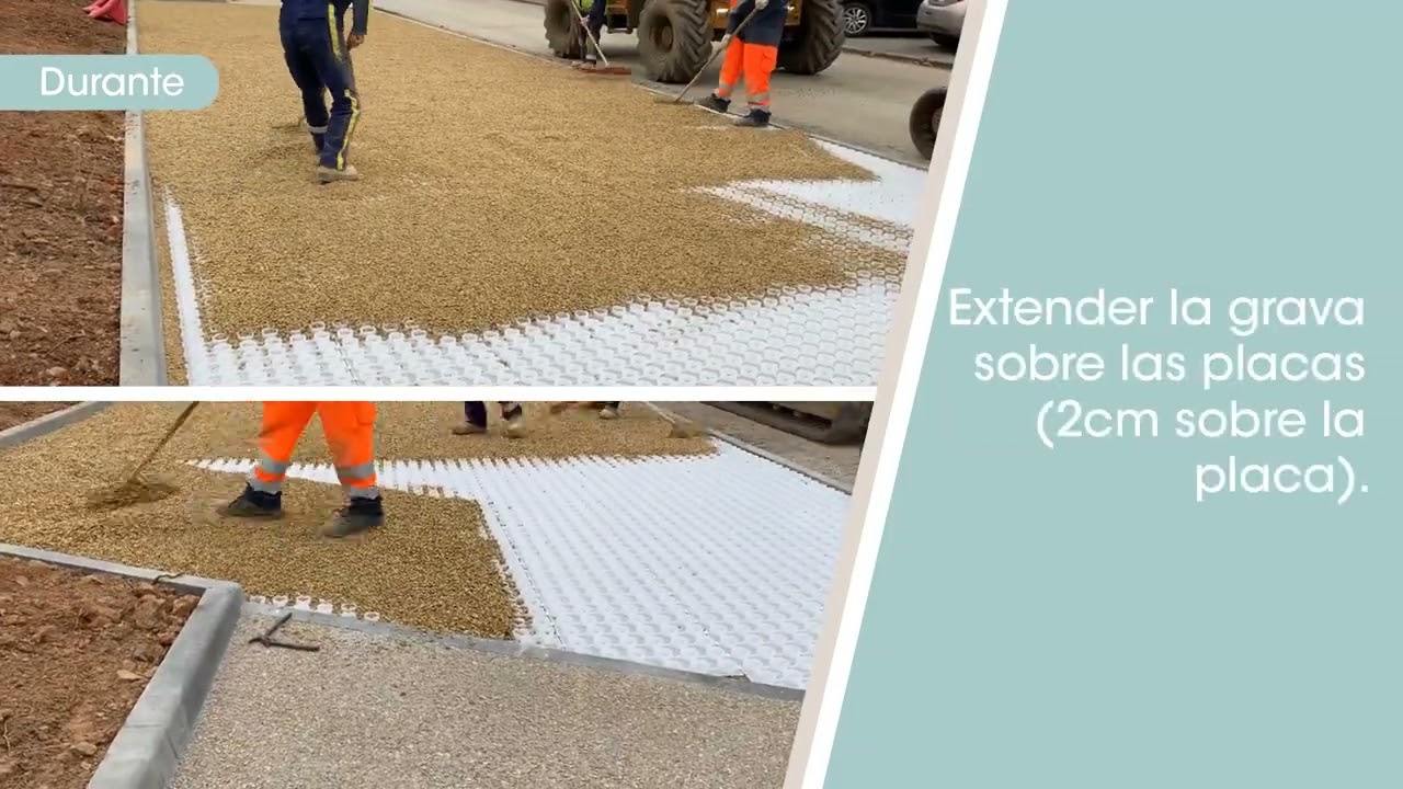 C&oacute;mo instalar los ESTABILIZADORES de GRAVAS eXcel 🔴 SIN usar l&aacute;mina GEOTEXTIL