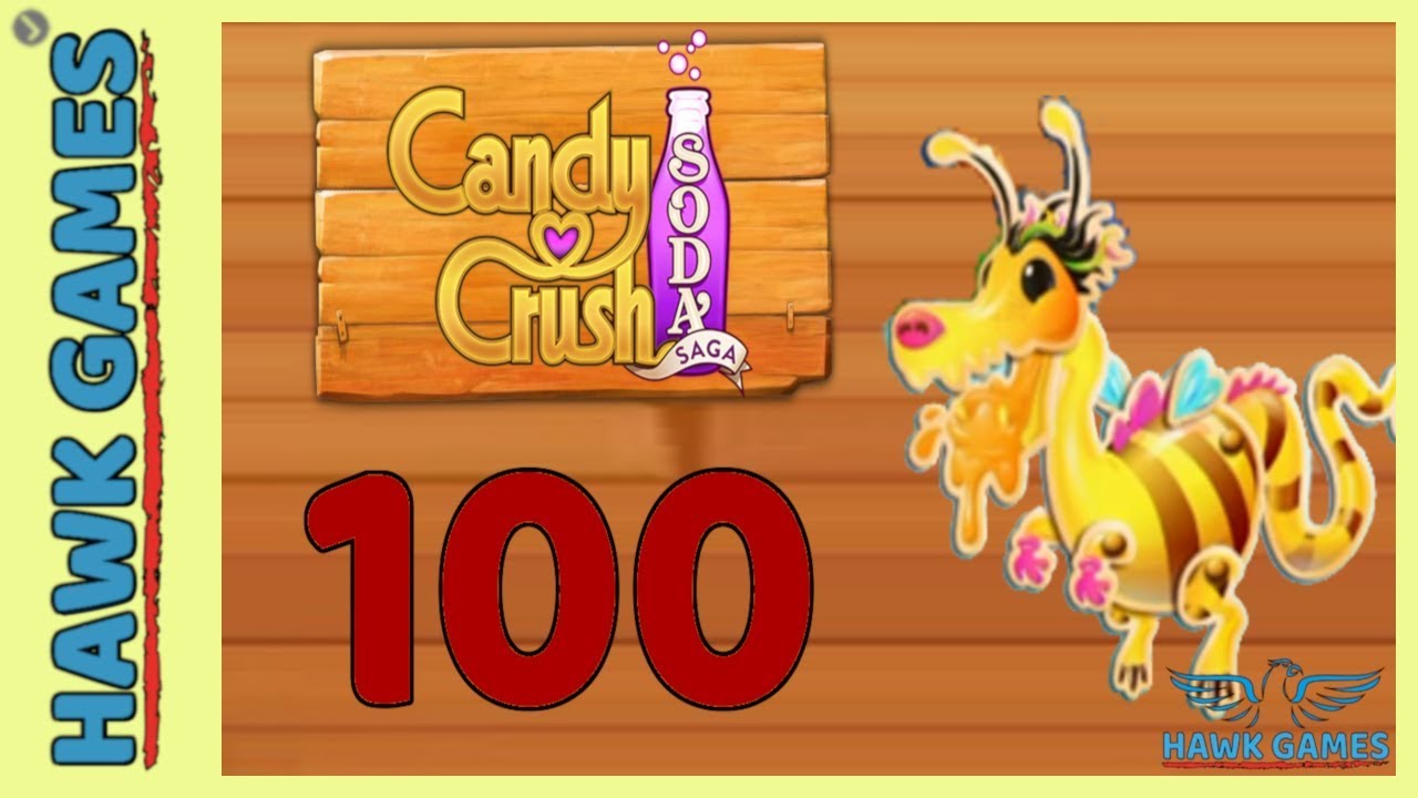 Candy Crush Soda Saga Level 100 Super Hard (Honey mode) - 3 Stars Walkthrough, No Boosters