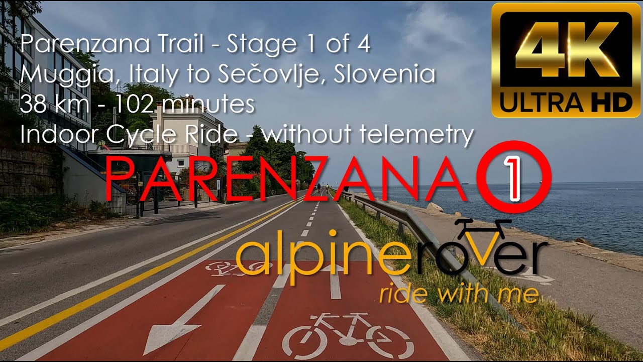 Parenzana Cycling Trail Muggia Italy to Sečovlje Slovenia - Cycling Workout without Telemetry