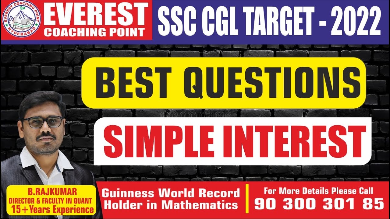 BEST QUESTIONS ON SIMPLE INTEREST |  FOR ALL COMPETITIVE EXAMS| BY RAJ KUMAR SIR