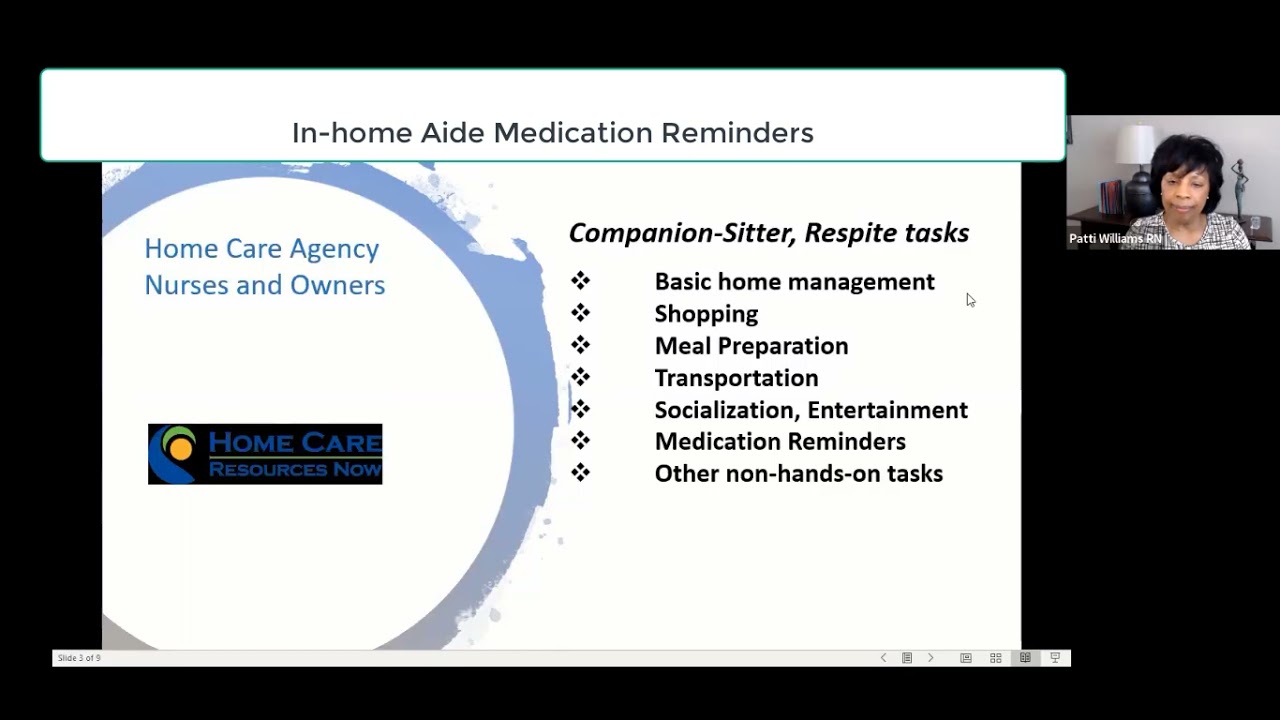 Home Care Aide Medication Reminders